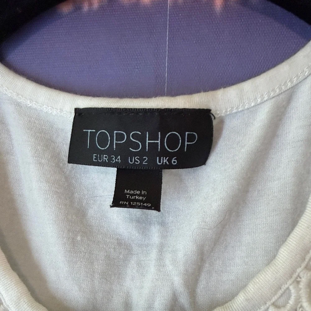 Topshop Cream Lace Crop Top